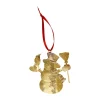 Casa Christmas Ornament - Snemand H 7,6 x B 7,5 cm - Rustfrit stål - Guld