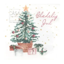 Casa Christmas Papirservietter - 20 stk. B 33 x L 33 cm - Papir - Hvid