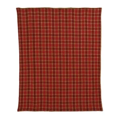 Casa Christmas Plaid B 130 x L 150 cm - Polyester - Rød/bordeaux