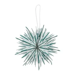 Casa Christmas Stjerne Ø 25 cm - Papir - Hvid/grøn
