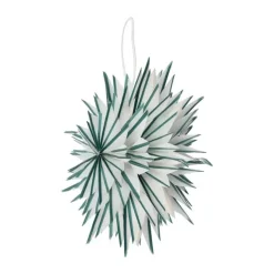 Casa Christmas Stjerne Ø 25 cm - Papir - Hvid/grøn