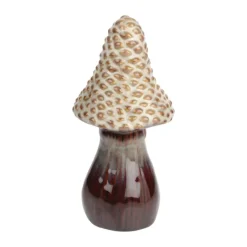 Casa Christmas Svamp H 18,5cm - Porcelæn - Beige/brun