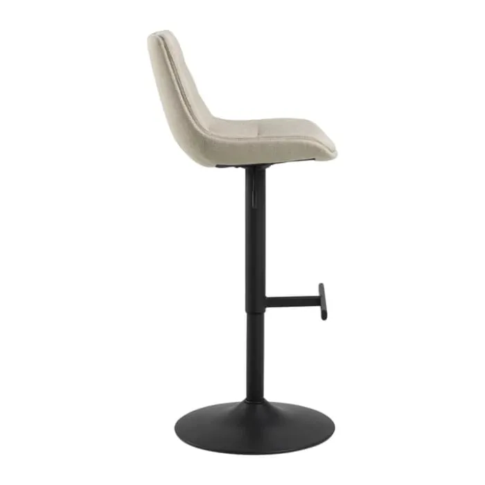 CASA Living Adisa Barstol - 2 stk H 95 x D 47 cm - Stof/stål - Beige/sort