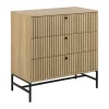 CASA Living Albany Kommode H 80,4 x B 80,6 x L 40 cm - Melamin/stål - Natur