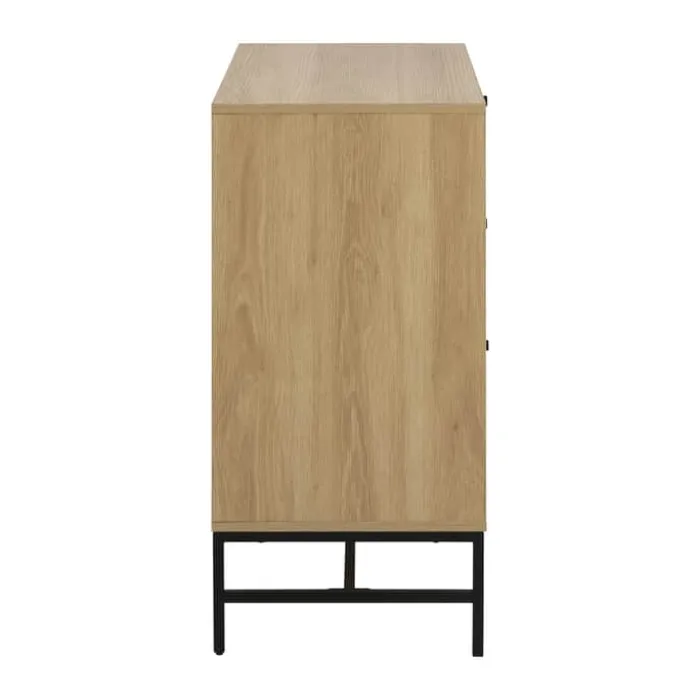 CASA Living Albany Kommode H 80,4 x B 80,6 x L 40 cm - Melamin/stål - Natur