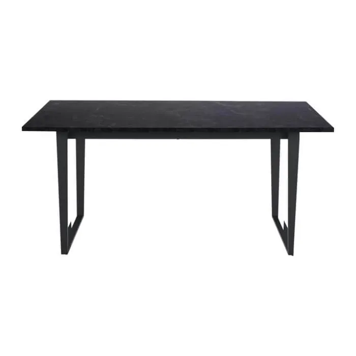 CASA Living Amble Spisebord H 74 x B 160 x D 90 cm - Melamin/metal - Sort