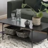 CASA Living Angus Sofabord H 40 x B 115 x D 60 cm - Melamin/metal - Sort