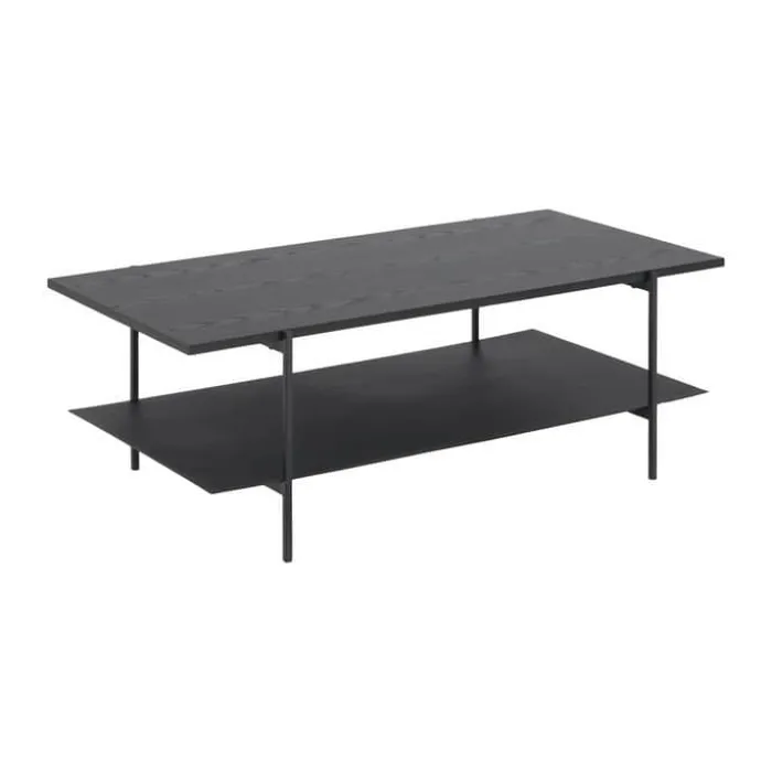 CASA Living Angus Sofabord H 40 x B 115 x D 60 cm - Melamin/metal - Sort