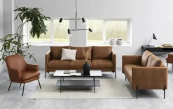 CASA Living Angus Sofabord H 40 x B 115 x D 60 cm - Melamin/metal - Sort