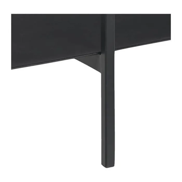 CASA Living Angus Sofabord H 40 x B 115 x D 60 cm - Melamin/metal - Sort