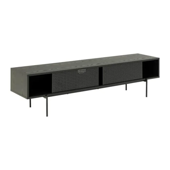 CASA Living Angus TV-bord H 44,5 x B 40 x L 180 cm - Melamin/metal - Sort