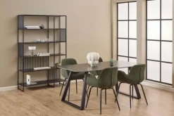 CASA Living Antalya Spisebord H 75 x B 180 x L 90 cm - Stål/keramik - Sort
