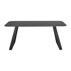CASA Living Antalya Spisebord H 75 x B 180 x L 90 cm - Stål/keramik - Sort