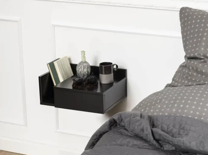 CASA Living Ashlan Natbord H 16,5 x B 40 x D 32 cm - Mdf - Sort