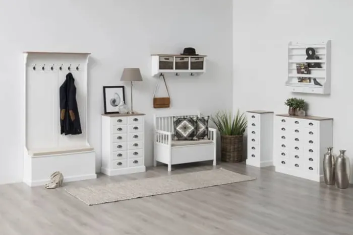 CASA Living Aster Bænk m. Hynde H 85 x B 90 x L 48 cm - MDF/stof