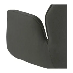 CASA Living Aura Spisebordsstol H 91 x B 60,5 x D 58,5 cm - Gummitræ/stof - Mørkegrå/sort
