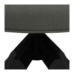 CASA Living Aura Spisebordsstol H 91 x B 60,5 x D 58,5 cm - Gummitræ/stof - Mørkegrå/sort