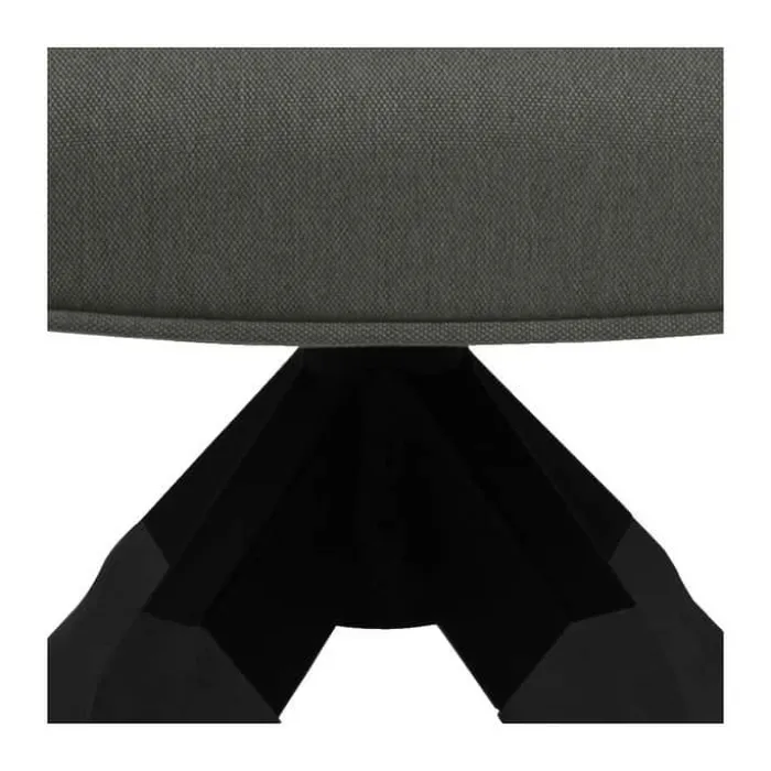 CASA Living Aura Spisebordsstol H 91 x B 60,5 x D 58,5 cm - Gummitræ/stof - Mørkegrå/sort
