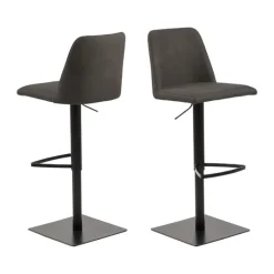 CASA Living Avanja Barstol H 107,5 x B 43 x D 51 cm - Preston-stof - Antracit