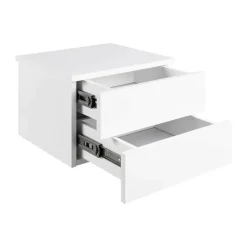 CASA Living Avignon Natbord H 24,5 x B 37 x L 32 cm - 2 skuffer - Hvid