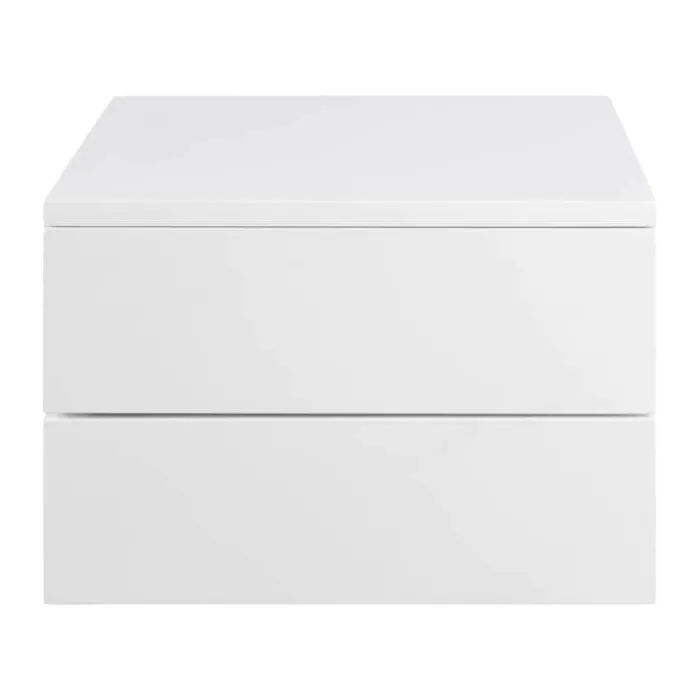 CASA Living Avignon Natbord H 24,5 x B 37 x L 32 cm - 2 skuffer - Hvid