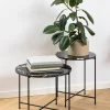 CASA Living Avila Hjørnebord Ø 52 x H 40 cm - Metal - Sort