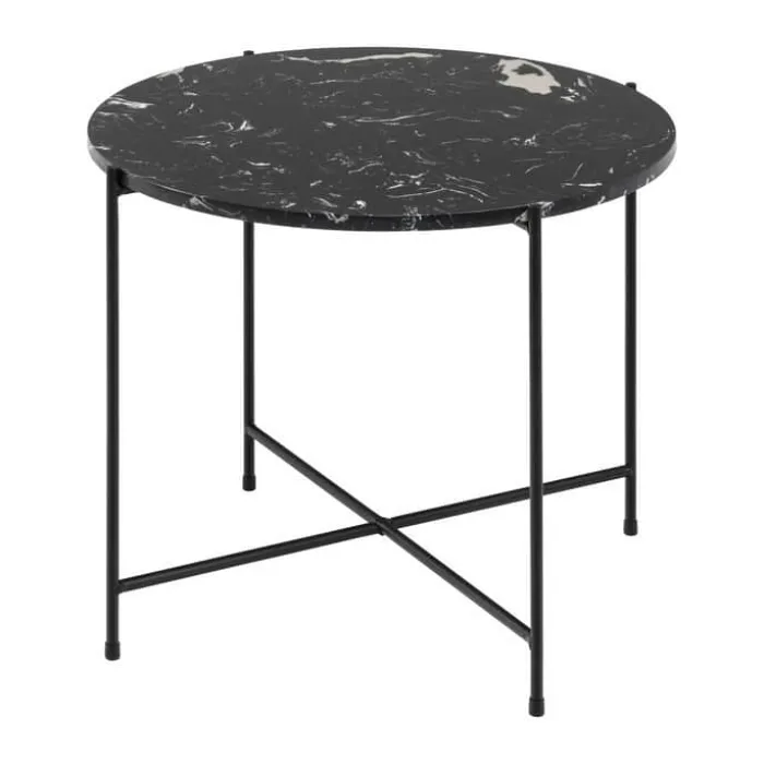 CASA Living Avila Hjørnebord Ø 52 x H 40 cm - Metal - Sort