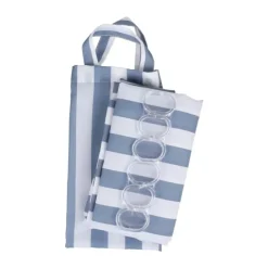 CASA Living Badeforhæng B 180 x L 200 cm - Polyester - Blåstribet