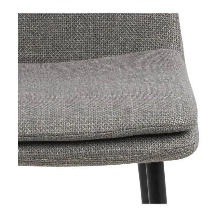 CASA Living Becca Spisebordsstol - 4 stk. H 85,5 x B 46 x D 55 cm - Metal/stof - Gråbrun