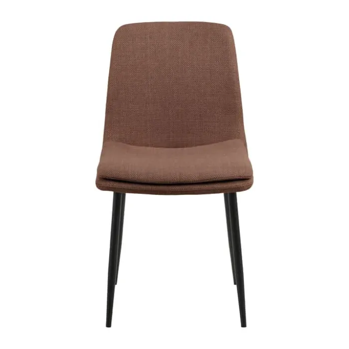 CASA Living Becca Spisebordsstol - 4 stk H 85,5 x B 46 x D 55 cm - Stof/stål - Terracotta