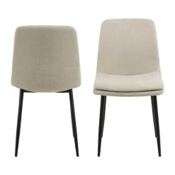 CASA Living Becca Spisebordsstol - 4 stk. H 85,5 x B 46 x D 55 cm - Metal/stof - Beige