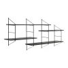 CASA Living Belfast Hylde H 79 x B 191 x D 25,5 cm - Stål - Sort