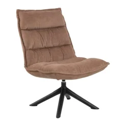 CASA Living Blizzard Loungestol H 98 x B 70 x D 80 cm - Metal/stof - Brun