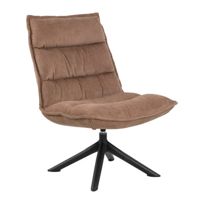 CASA Living Blizzard Loungestol H 98 x B 70 x D 80 cm - Metal/stof - Brun