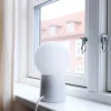 CASA Living Bloom Bordlampe H 19 cm - Marmor/glas - Hvid