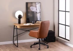CASA Living Blueton Skrivebord H 75 x B 120 x L 60 cm - Papir/stål - Natur