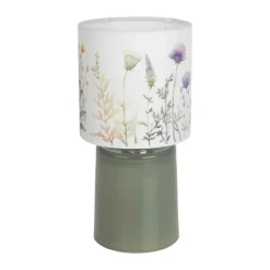 CASA Living Bordlampe H 22 cm - Glas/bomuld - Grøn