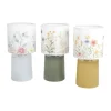 CASA Living Bordlampe H 22 cm - Glas/bomuld - Hvid