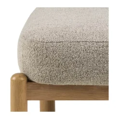 CASA Living Burley Lounge Stol H 75 x B 66,5 x L 69 cm - Egetræ/stof - Beige