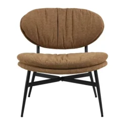 CASA Living Burma Loungestol H 76 x B 70 x D 73 cm - Stof/stål - Terracotta