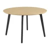 CASA Living Cadiz Spisebord Ø 120 x H 75 cm - Melamin/stål - Natur/mat sort