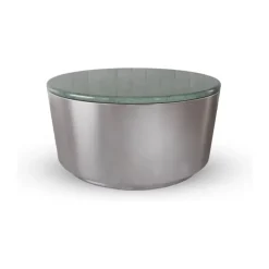 CASA Living Cangas Sofabord Ø 80 x H 41,5 cm - Sten/metal - Grøn