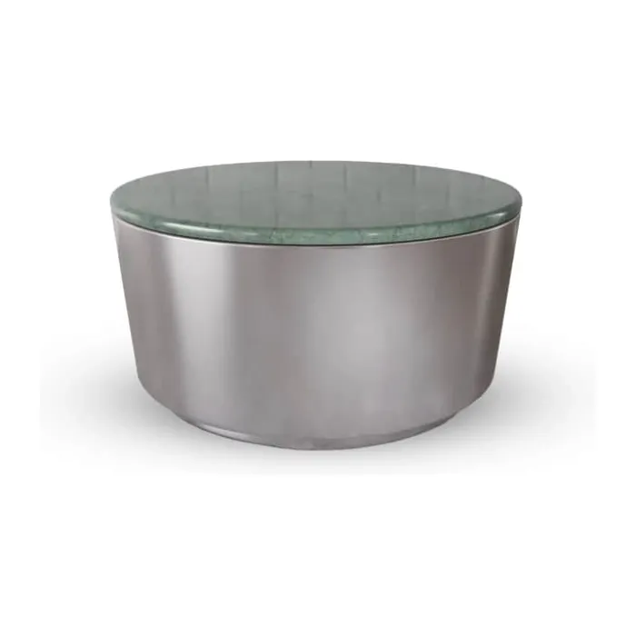 CASA Living Cangas Sofabord Ø 80 x H 41,5 cm - Sten/metal - Grøn