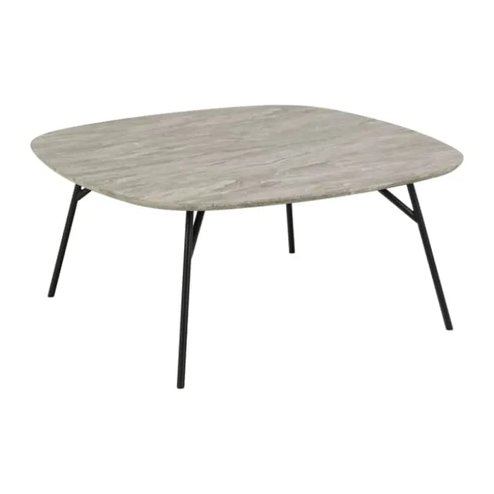 CASA Living Caracas Sofabord H 40 x B 90 x L 90 cm - Papir/stål - Grå
