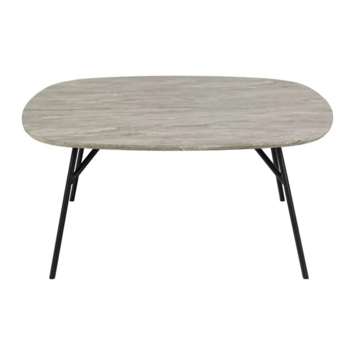 CASA Living Caracas Sofabord H 40 x B 90 x L 90 cm - Papir/stål - Grå