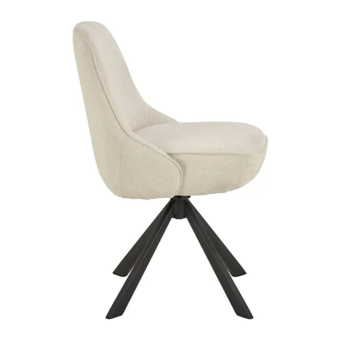 CASA Living Carlton Spisebordsstol - 2 stk. H 83,5 x B 52 x D 56 cm - Stål - Beige
