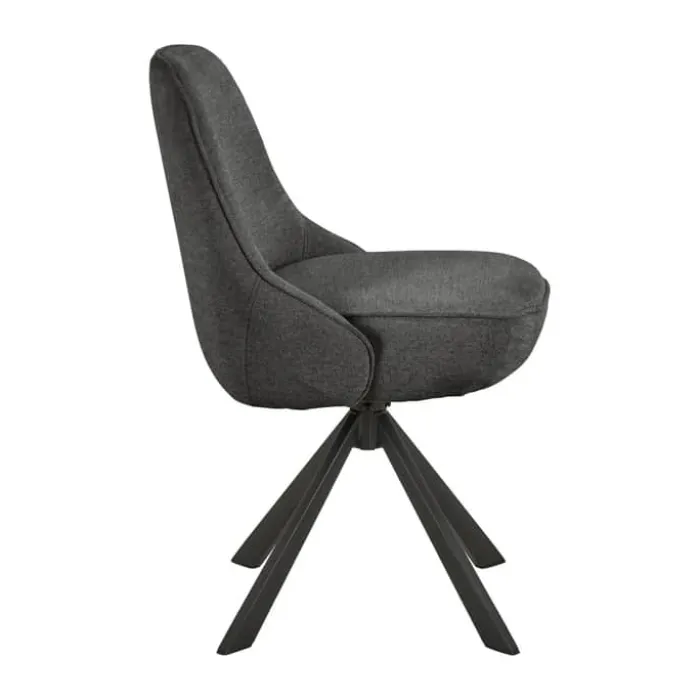 CASA Living Carlton Spisebordsstol - 2 stk. H 83,5 x B 52 x D 56 cm - Stål - Mørkegrå