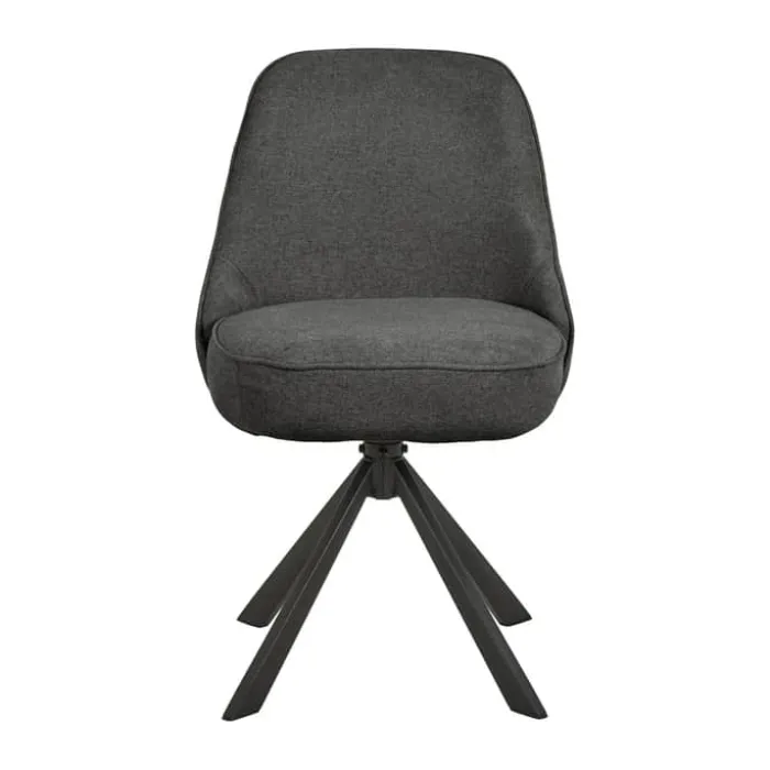 CASA Living Carlton Spisebordsstol - 2 stk. H 83,5 x B 52 x D 56 cm - Stål - Mørkegrå