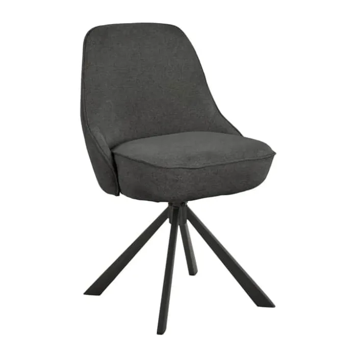 CASA Living Carlton Spisebordsstol - 2 stk. H 83,5 x B 52 x D 56 cm - Stål - Mørkegrå