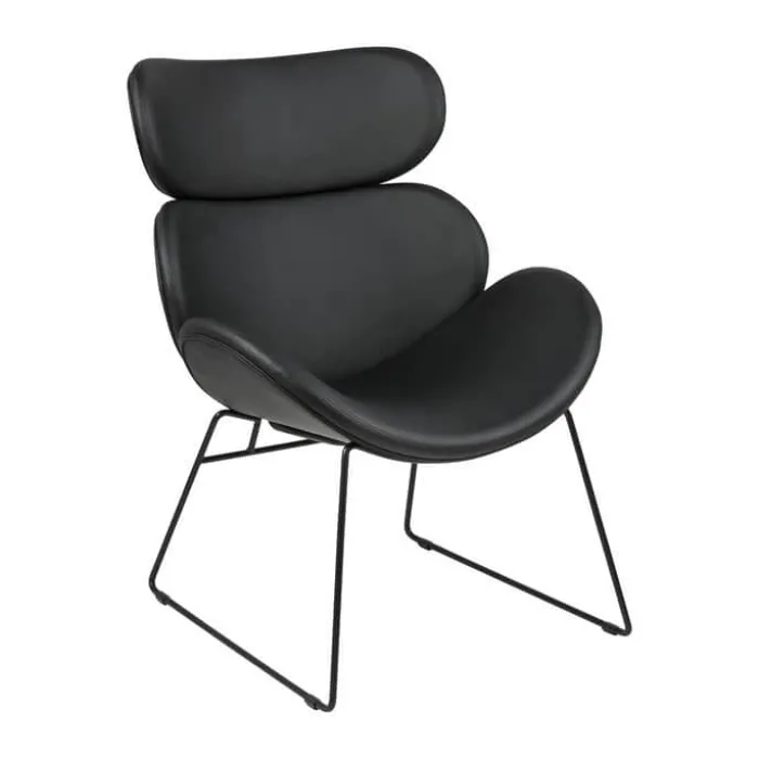 CASA Living Cazar Loungestol H 90,5 x B 69 x D 78,5 cm - Metal/polypropylen - Sort